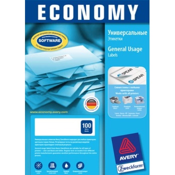 Avery Economy EC9188 A4 25l/pk  punane