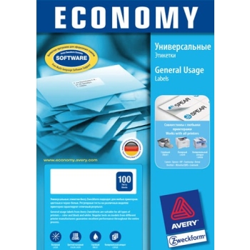 Avery Economy EC9186 A4 100l/pk  valge (1tk/lehel)