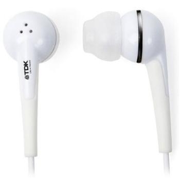 TDK EB300 IN-EAR HEADPHONES, ESSENTIALS, WHITE