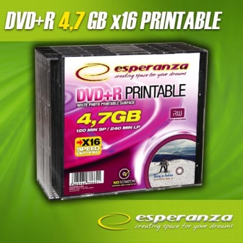 DVD+R Printable toorik Esperanza 16x 4,7 gb120 min