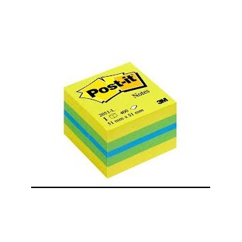 Märkmepaber 3M Post-it 51x51 400L, Lemon