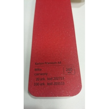 Dekoratiivpaber A4/240g, 20 lk/pk Mika red