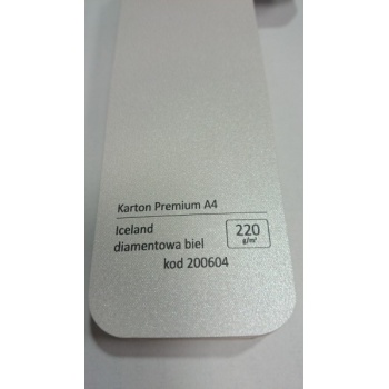 Dekoratiivpaber A4/220g, 20 lk/pk Iceland diamond white