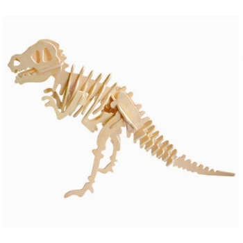Puidust 3D puzzle T-Rex+värvid