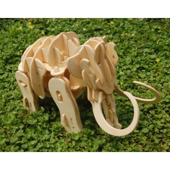 Puidust elektriline 3D puzzle robot Mammut