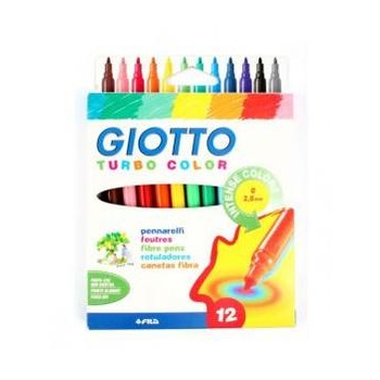 Viltpliiatsid Fila Giotto Turbo Color 12-värvi (riputatav)