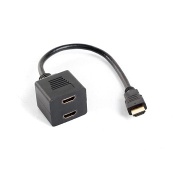 Lanberg adapter HDMI-AM->HDMI-AF x2 splitter 20cm