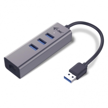 i-tec USB 3.0 Metal 3 port HUB Gigabit Ethernet 1x USB 3.0 to RJ-45 3x USB 3.0