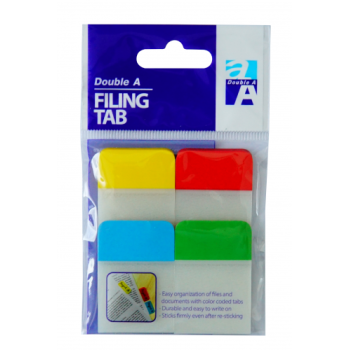 Märkmepaber Double A Filing Tab 4värvi  38x25mm