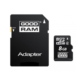 Mälukaart GOODRAM 8GB, micro SDHC, (CLASS4) +adapter