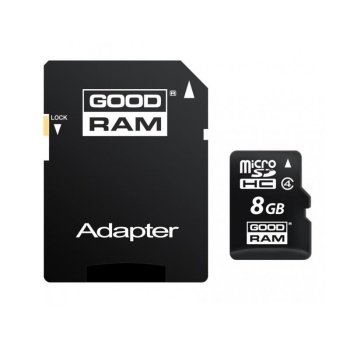 Mälukaart GOODRAM 8GB, micro SDHC, (CLASS4) +adapter