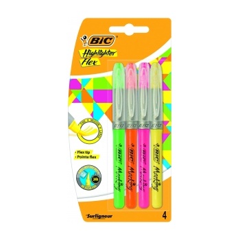 Tekstimarker BIC Flex 4tk/pk. 1-4mm