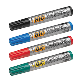Marker BIC Marking ECO 2000,2-5mm, 4 värvi/pk