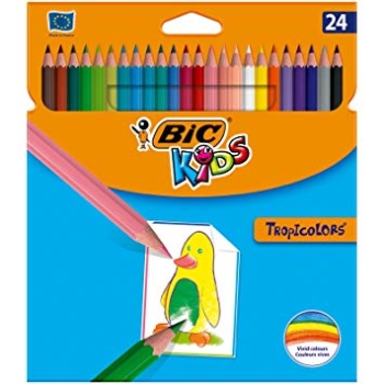 Värvipliiats BIC Kids Tropicolors 24 värvi