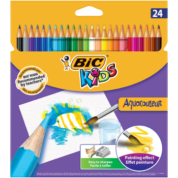 Värvipliiats BIC Kids Aquacouleur 24 värvi