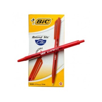 Pastapliiats BIC Round Stic Clic 1,0mm punane