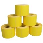 Termosiirde etikett 100x204, 250tk. PE RP37(kile) kollane