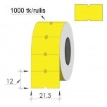 Hinnakleebis 21,5*12 kollane