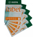 Etikett Rillprint A4 100l/pk, valge, 1tk/lehel, 1 leht