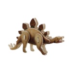 Puidust värviline 3D puzzle Stegosaurus