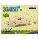 Puidust 3D puzzle Ralliauto