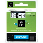 Trükilint DYMO 12mm x 7m must/valgel
