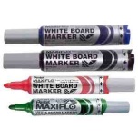 Valge tahvli marker Pentel Maxiflo MWL5M, kooniline punane