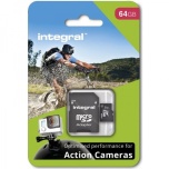 Mälukaart Integral micro SDHC/SDXC 64GB (for action cameras)+ SD Adptr